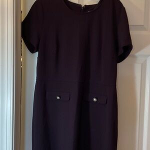 Karl Lagerfeld women’s Short-Sleeve Shift Dress in Plum